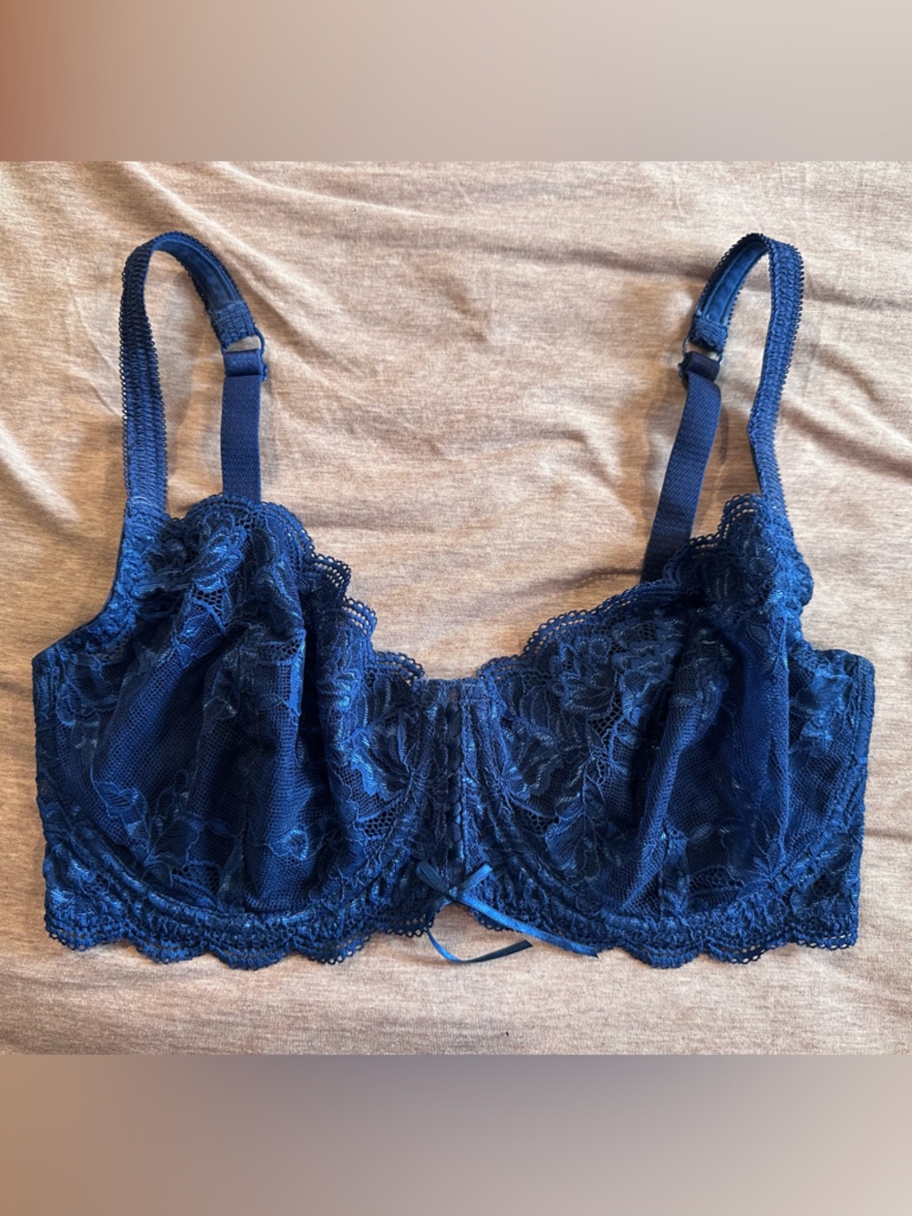 Frederick's of Hollywood Deep Royal Blue Lace Unlined Bralette
